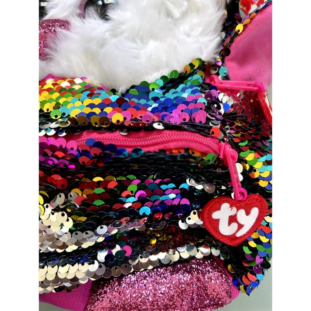 TY Flippables Sequin Owen the Owl Backpack for Kids, 10-in Tall - Picture 3 of 7